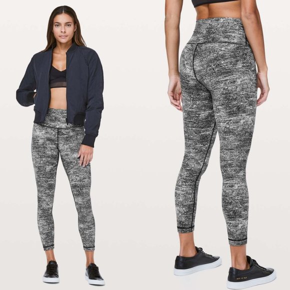 lululemon athletica Pants - Lululemon Rush Jacquard Luon High Rise Wunder Under 7/8 Tights